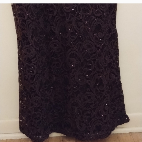 Deep Plum Lace Gown - Picture 7 of 9